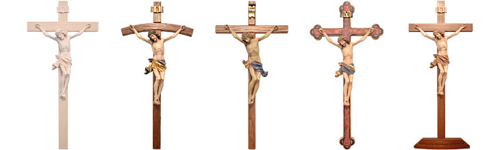 Cuerpos de Cristo de 4 a 85 cm. Distintos tipos de cruz, a elección. 