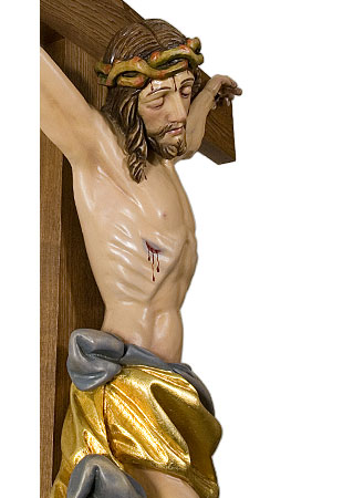 Crucifijo-Cuerpo de Cristo sobre cruz recta