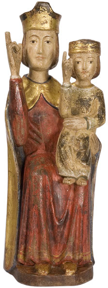 Madonna with Child seated-Romanesque style