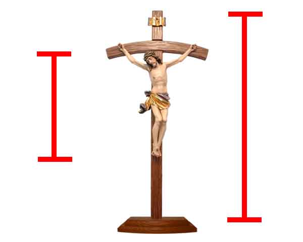 Measurements Standing crucifixes