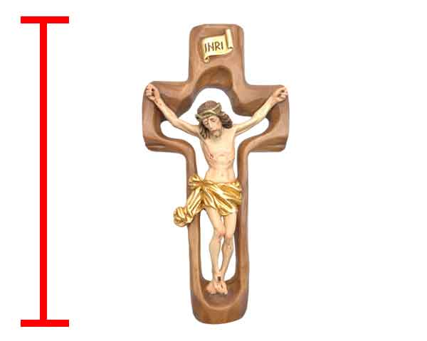 Measurements Crucifixes carved from one piece