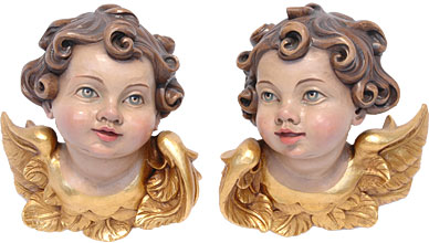 Pair angels heads