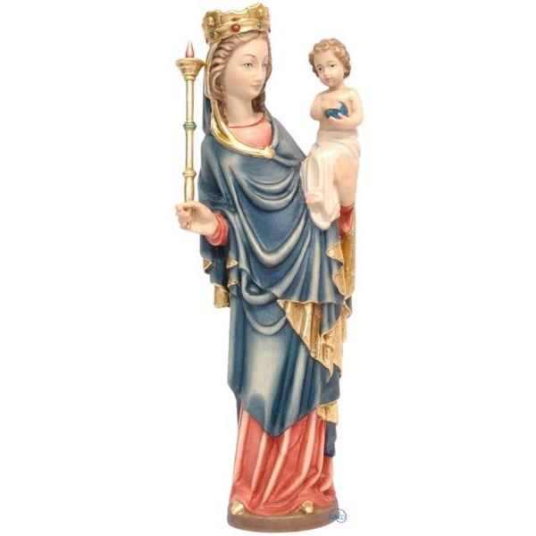 Our Lady with Child and sceptre-Gothic style - COLOR