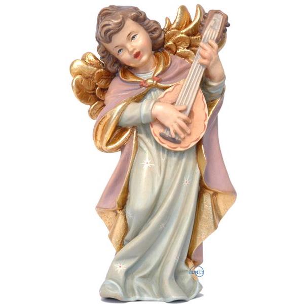 Angel with mandolin (to stand or hang) - COLOR