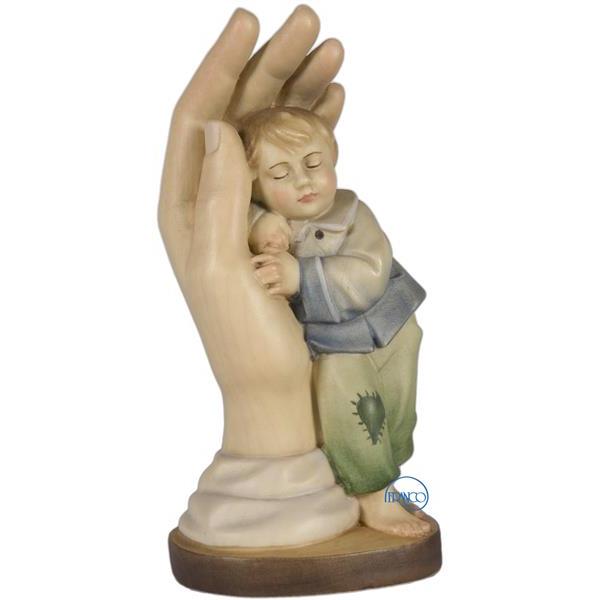 Protective hand with boy - COLOR