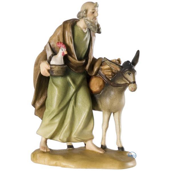 Shepherd with donkey - COLOR