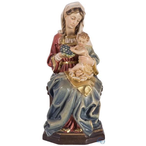 Virgen sentada con el Niño y racimo de uvas - COLOR