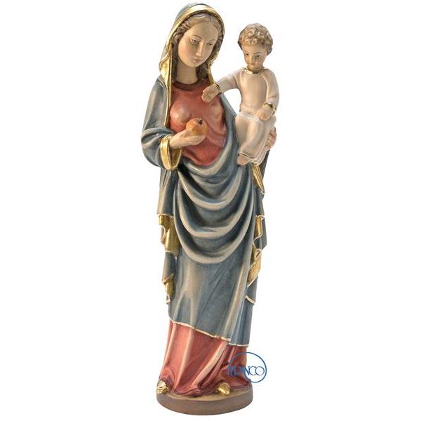 Virgen con el Niño y manzana-estilo gótico - COLOR