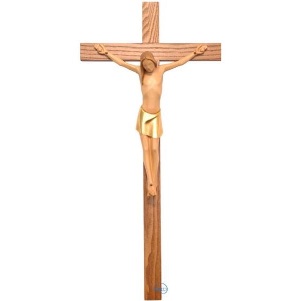 Crucifix stylisé-Corps du Christ en croix droite - COLOR