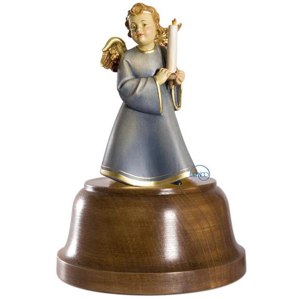 Angelo celeste con candela e carillon girevole - COLOR